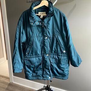 Eddie Bauer Women's Thinsulate Lite Loft Teal Blue Winter Coat Jacket Sz LgP